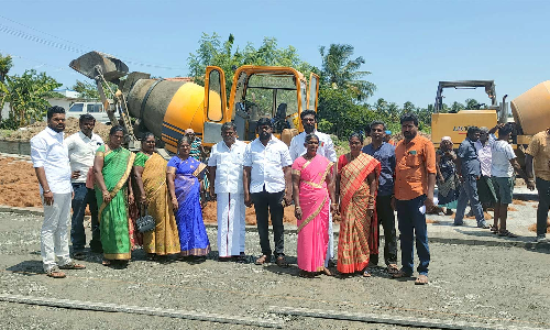 அகரம் பேரூராட்சியில் வளர்ச்சி திட்ட பணிகள் ஆய்வு