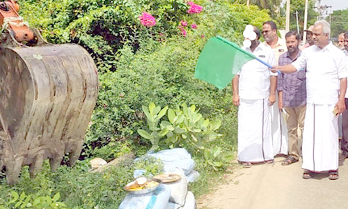 வாய்க்கால் தூர்வாரும் பணி தொடக்கம்