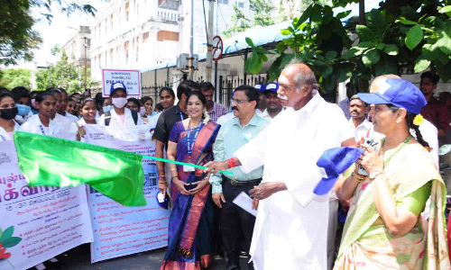 கல்லூரி மாணவர்களின் விழிப்புணர்வு பேரணி