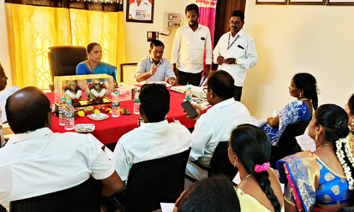 பெல் நிறுவனம் மூலம் 4 ஊராட்சிக்கு தலா 10 ஏக்கர் நிலம் பெற நடவடிக்கை