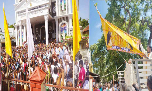 கருமத்தம்பட்டியில் புனித ஜெபமாலை மாதா ஆலயத்தில் கொடியேற்றம்