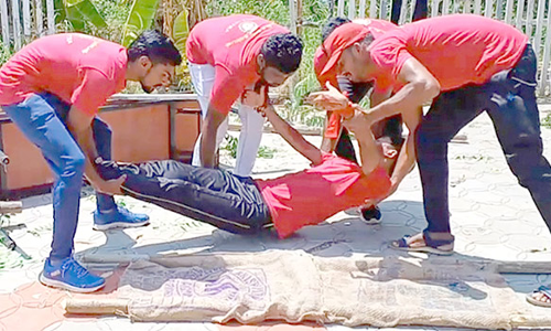 பேரிடர் மீட்பு பணிகள் குறித்த ஒத்திகை பயிற்சி