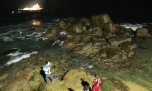 கன்னியாகுமரியில் கடல் திடீரென உள்வாங்கியதால் பரபரப்பு