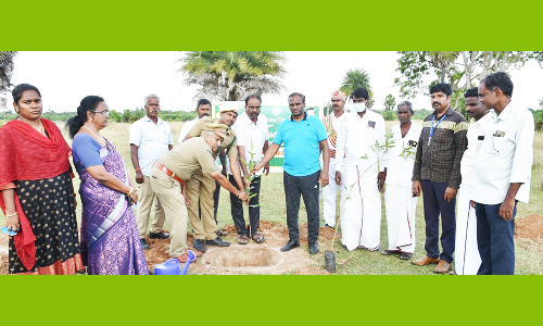 மரக்கன்றுகள் நடும் பணி