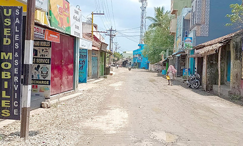 திட்டச்சேரி பகுதிகளில் கடை அடைப்பு