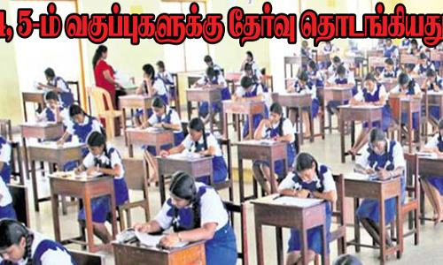 4, 5-ம் வகுப்புகளுக்கு தொகுத்தறிதல் தேர்வு இன்று தொடங்கியது