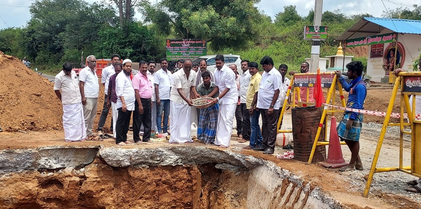 புதிய மேம்பாலம், பள்ளி கட்டிட பணி புதிய மேம்பாலம், பள்ளி கட்டிட பணி
