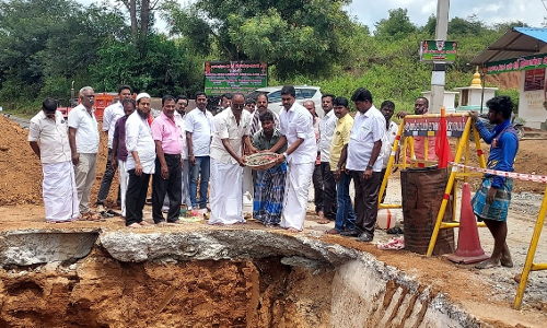 புதிய மேம்பாலம், பள்ளி கட்டிட பணி