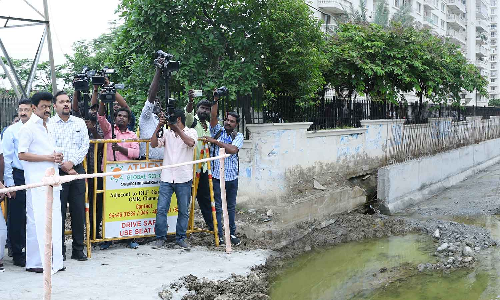 ரூ.174.48 கோடியில் மழைநீர் வடிகால் பணிகள்: முதலமைச்சர் மு.க.ஸ்டாலின் சென்னை-புறநகரில் ஆய்வு