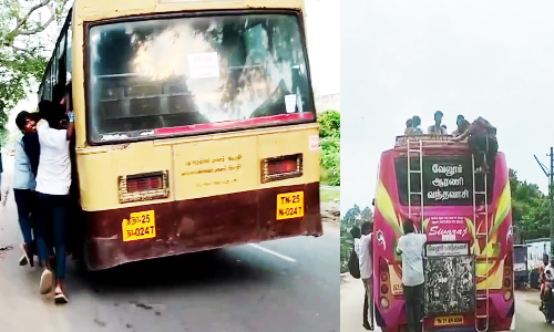 பஸ்கள் சரிவர இயங்காததால் பள்ளி மாணவர்கள் அவதி