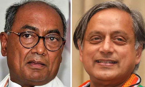 காங்கிரஸ் தலைவர் தேர்தலில் திடீர் திருப்பம்: சசிதரூர்- திக்விஜய்சிங் இடையே நேரடி போட்டி