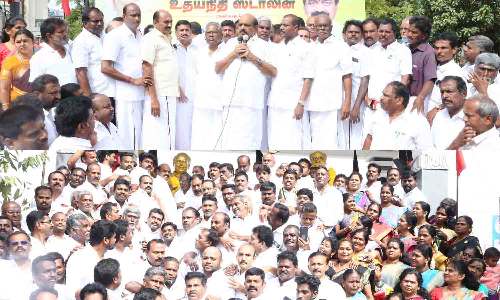 திருப்பூர் வடக்கு மாவட்ட தி.மு.க. செயலாளராக நியமிக்கப்பட்ட செல்வராஜ்  எம்.எல்.ஏ.வுக்கு உற்சாக வரவேற்பு