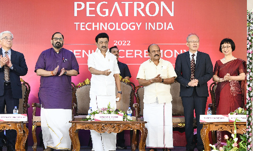 ஸ்மார்ட் போன் உற்பத்தி செய்யும் பெகாட்ரான் தொழிற்சாலை: முதல்-அமைச்சர் மு.க.ஸ்டாலின் திறந்து வைத்தார்