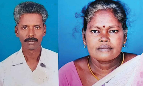 ஆற்காடு அருகே அறுந்து கிடந்த மின்கம்பியை மிதித்த கணவன்-மனைவி மின்சாரம் தாக்கி பலி