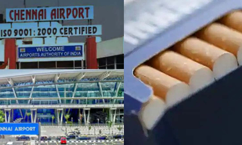 வெளிநாட்டில் இருந்து சென்னைக்கு கடத்தப்பட்ட ரூ.1 லட்சம் மதிப்புள்ள சிகரெட்கள் பறிமுதல்