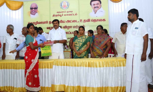 வெள்ளகோவிலில் ரூ.74 லட்சம் மதிப்பிலான திட்டப்பணிகள் - அமைச்சர் மு.பெ.சாமிநாதன் தொடங்கி வைத்தார்