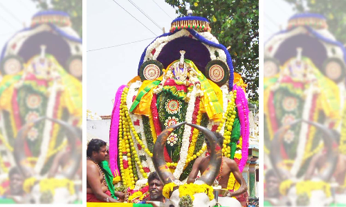 சாத்தான்குளம் தேவி முத்தாரம்மன் கோவிலில் தசரா சப்பரபவனி