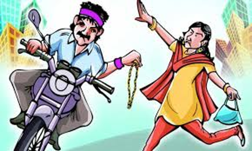 வாகனத்தில் வந்த பெண் மீது மிளகாய் பொடி தூவி நகை, பணம் பறிப்பு