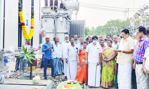 துணை மின்நிலையத்தில் ரூ.2.84 கோடியில் 16 மெகாவாட் திறன் கொண்ட மின் மாற்றி