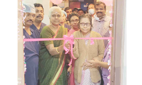 ஓசூர் குணம் மருத்துவமனையில்  இலவச மார்பக புற்றுநோய் பரிசோதனை மையம் தொடக்கம்