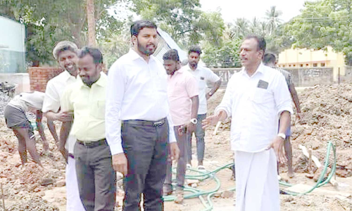 ஆரம்ப சுகாதார நிலைய கட்டிடம் கட்டும் பணி- எம்.எல்.ஏ ஆய்வு