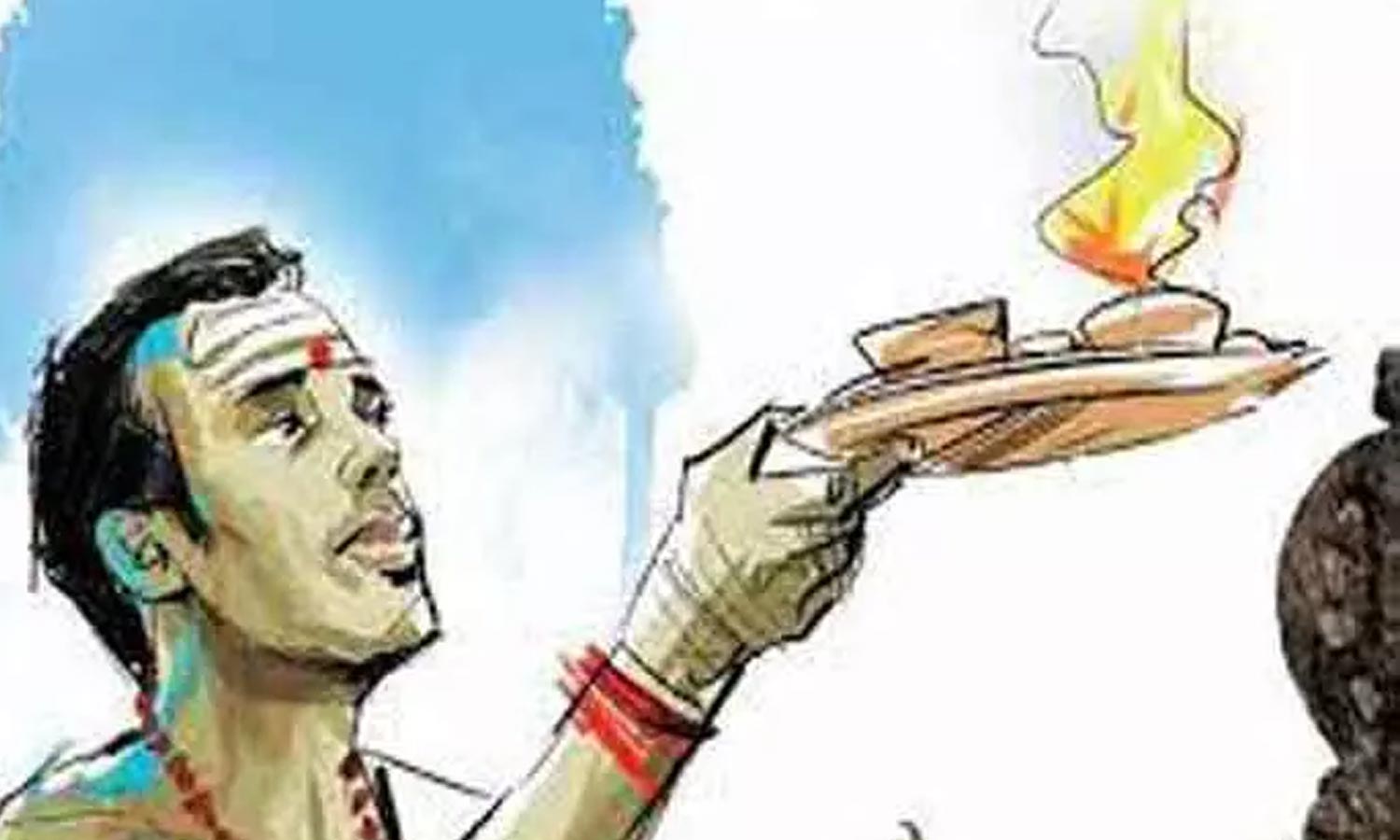 சத்தியமங்கலம் அருகே வினோதம்: கோவில் பூசாரியாக 11-ம் வகுப்பு மாணவர் தேர்வு