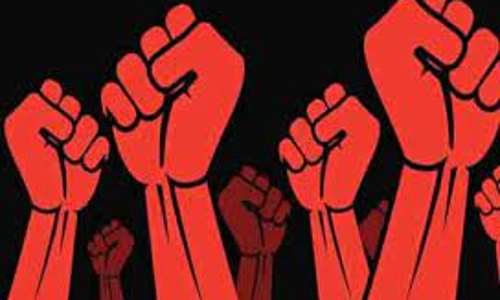 காரைக்காலில்  நலவழித்துறை ஊழியர்கள் காத்திருப்பு போராட்டம்