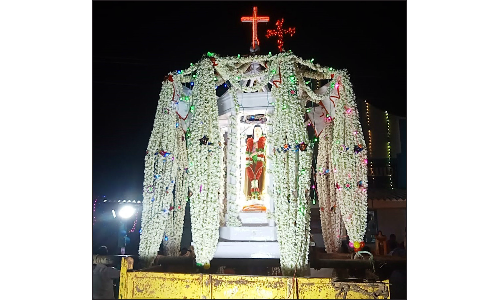 புஷ்பகிரி குழந்தை தெரசால் ஆலயத்தின்   8-ம் ஆண்டு தேர்த் திருவிழா