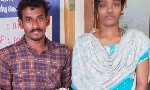 கோவிலில் தாலிக்கட்டி காவல் நிலையத்தில் காதல் ஜோடி தஞ்சம்