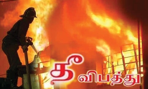 தீ விபத்தில் விசைத்தறி எந்திரங்கள் எரிந்து நாசம்