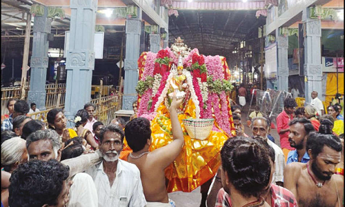 குலசேகரன்பட்டினத்தில் முத்தாரம்மன் சப்பர பவனி