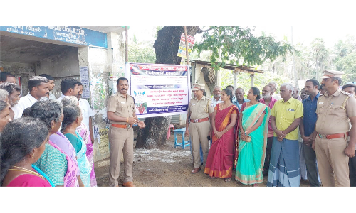 போச்சம்பள்ளி அருகே  கஞ்சா தடுப்பு விழிப்புணர்வு