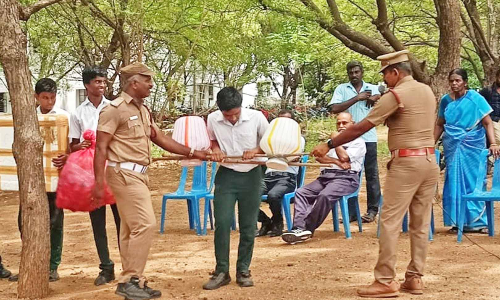 பாளை பள்ளியில் மாணவர்களுக்கு பேரிடர் கால பயிற்சி