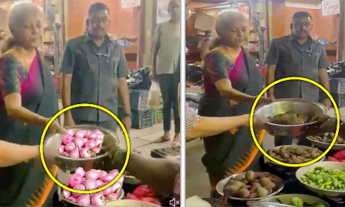 சென்னை காய்கறி கடையில் நிர்மலா சீதாராமன் வெங்காயம் வாங்கினாரா? வைரல் புகைப்படத்தின் பின்னணி