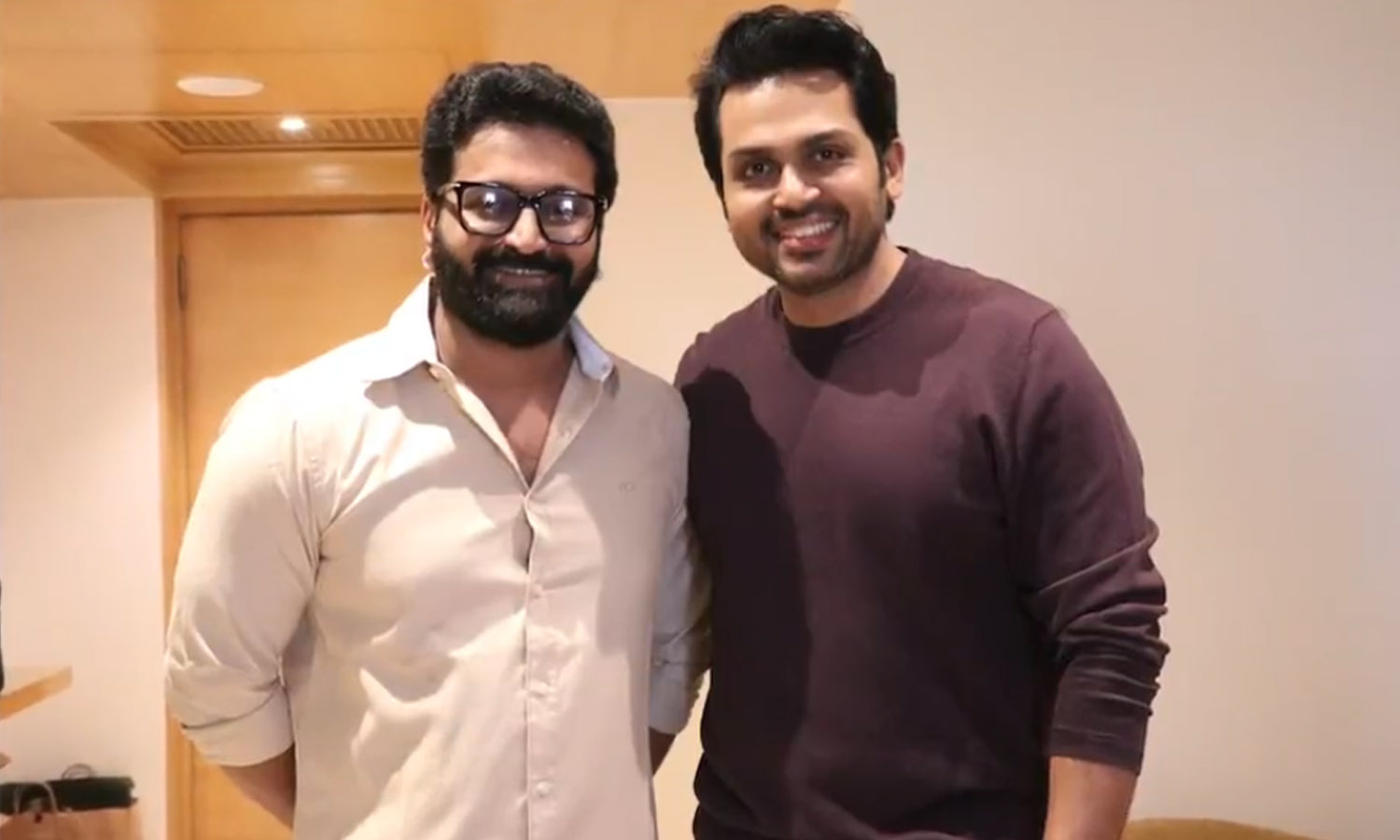 காந்தாரா கதாநாயகனுக்கு வாழ்த்து தெரிவித்த நடிகர் கார்த்தி.. வைரலாகும் வீடியோ..