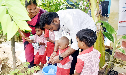 1504 அங்கன்வாடி மையங்களிலும் கைத்தூய்மை தினம் அனுசரிப்பு