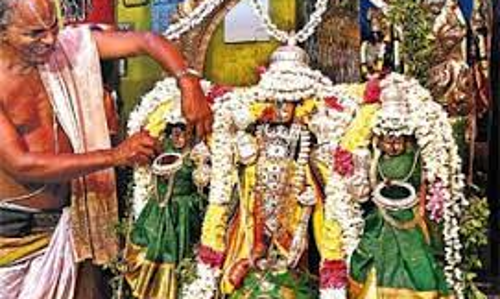 குன்னம் வரதராஜ பெருமாள் கோவிலில் திருக்கல்யாண நிகழ்ச்சி