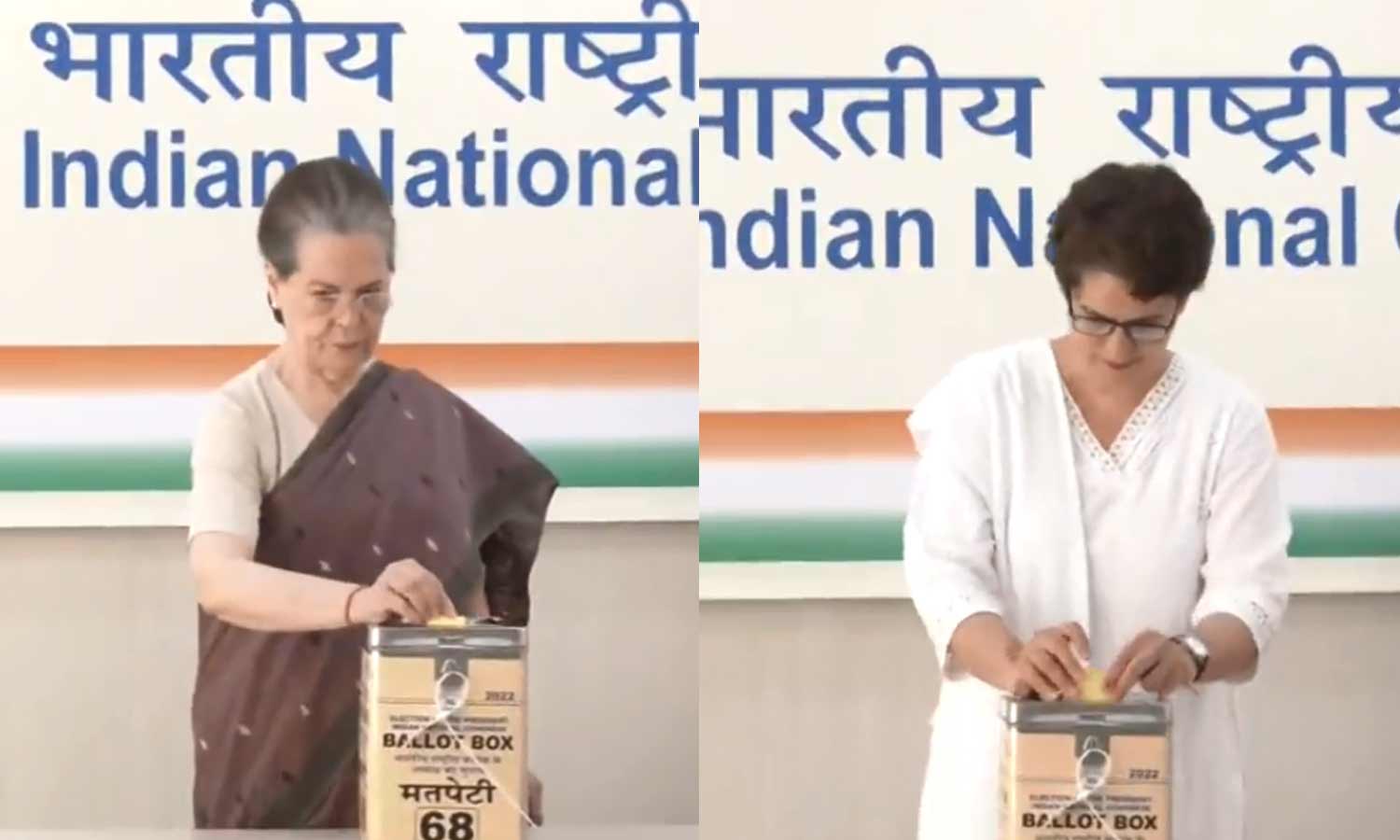 காங்கிரஸ் தலைவர் தேர்தல்- டெல்லியில் வாக்களித்தார் சோனியா காந்தி காங்கிரஸ் தலைவர் தேர்தல்- டெல்லியில் வாக்களித்தார் சோனியா காந்தி