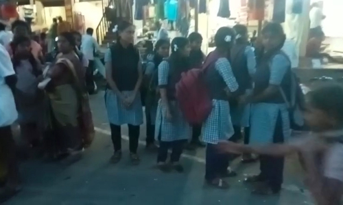 பஸ் இயக்கப்படாதால் பள்ளி மாணவ-மாணவிகள் கடும் அவதி