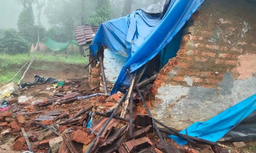 வீட்டை உடைத்து பெண்ணை தாக்கிய காட்டு யானை