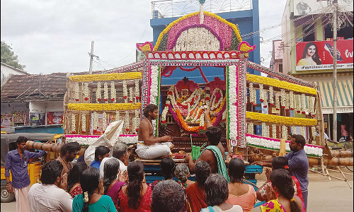 சிவந்தியப்பர் கோவிலில் ஐப்பசி திருவிழா:சுவாமி-அம்பாள் பூம்பல்லக்கில் ஊர்வலம்