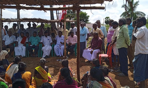 தீண்டாமை ஒழிப்பு இயக்கத்தின் சார்பில் குடியேறும் போராட்டம்