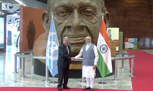 ஒற்றுமை சிலையில் பிரதமருடன் ஐநா பொதுச் செயலாளர் சந்திப்பு