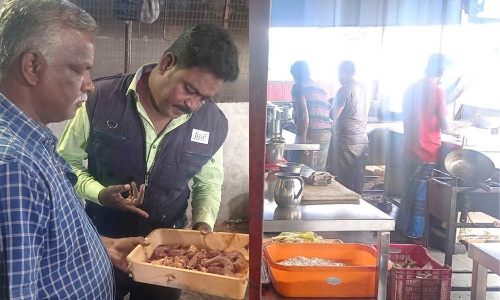 தரமற்ற உணவுகள் விற்கப்படுவதாக புகார் திண்டுக்கல் ஓட்டல்களில் உணவு பாதுகாப்பு அதிகாரிகள் ஆய்வு