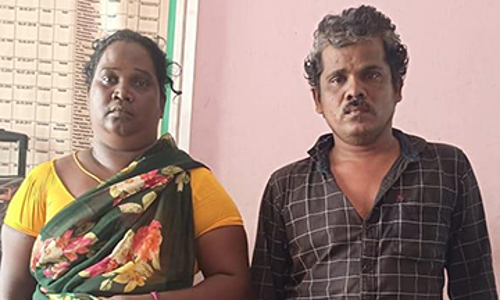 கடன் உதவி பெற்று தருவதாக கூறி  பெண்களிடம் கைவரிசை காட்டிய தம்பதி கைது  10 பவுன் நகை மீட்பு