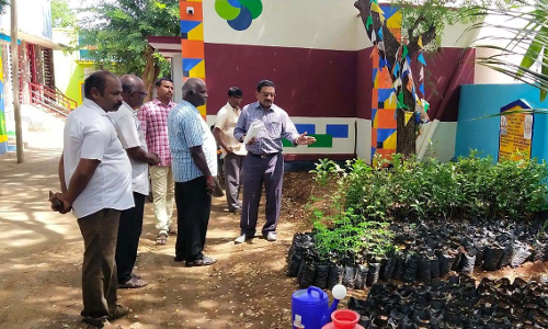 கடையம் பெரும்பத்து ஊராட்சியில் ஊரக வளர்ச்சித் துறை அதிகாரிகள் ஆய்வு