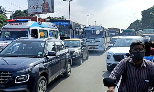 தாம்பரம், செங்கல்பட்டு, மதுராந்தகத்தில் கடும் போக்குவரத்து நெரிசல்