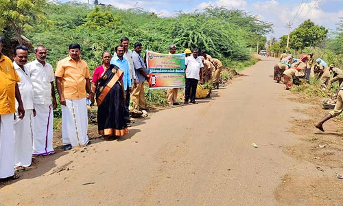 கீழப்பாவூர் பேரூராட்சியில் நகரங்களுக்கான மக்களின் தூய்மை இயக்கம்