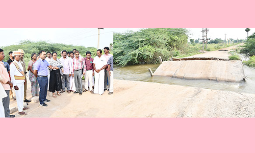 தொடர் மழையால் அடித்துச்செல்லப்பட்ட பாலம்