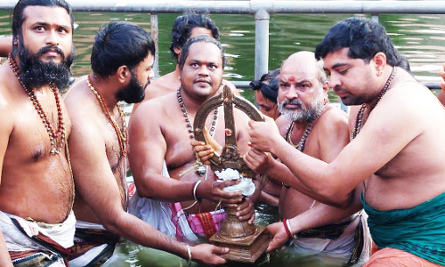 திருவண்ணாமலை அருணாசலேஸ்வரர் கோவிலில் மகா தீர்த்தவாரி